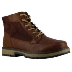 Bottines à lacets marron PU microfibre doublure polaire 46