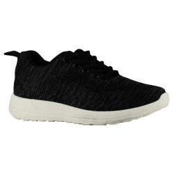 Baskets à lacets noires textile dessus et intérieur du 37 au 42 42