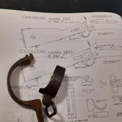 grenadière et pontet de carabine 1846 -53 -57