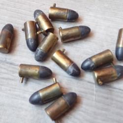 Lot de 13 cartouches à broche 9 mm
