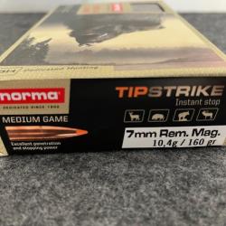 12 Balles NORMA 7 MM REMINGTON MAGNUM tipstrike