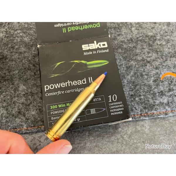 12 munitions sako powerhead II  = TTSX  en 300 WIN MAG