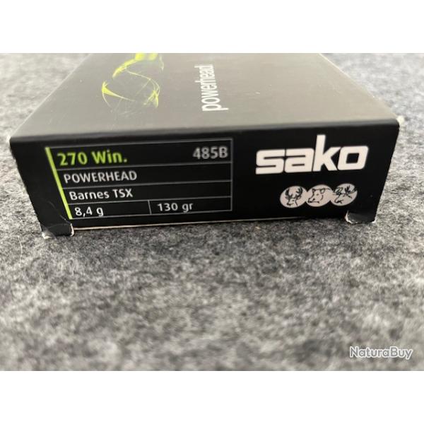 10 munitions SAKO POWERHEAD 270 Winchester