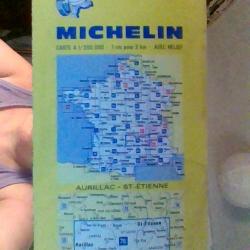 Carte Michelin avec relief - Aurillac - St - Etienne - 76 -