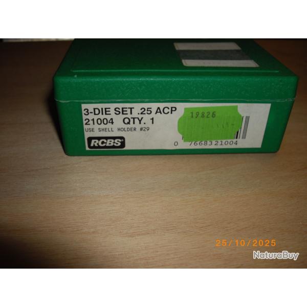 JEU D'OUTILS RCBS 25 ACP