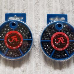 Lot de 2 boites de plombs mélange 100g Filfishing