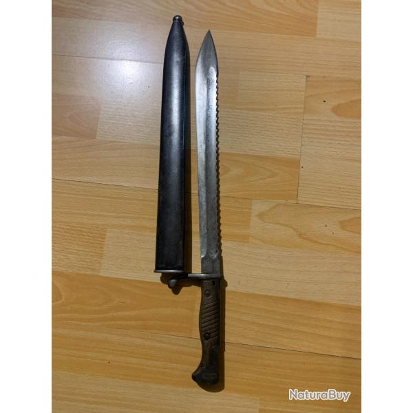 ww1 baionnette allemande dent de scie  militaria
