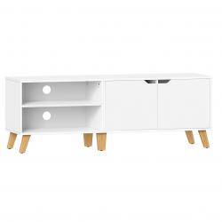 Meuble TV 2 portes support télé avec étagères réglables pour télévisions 60 pouces salon salle à ma