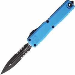 Couteau OTF Microtech Ultratech Gen IV Bleu Lame Acier M390MK Plaquettes Aluminium USA MCT112242BL -