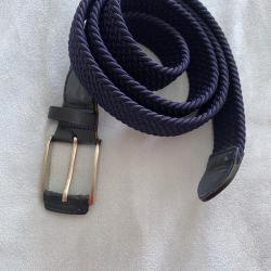 Ceinture tressé cuir marine Amboise T 113 cm 110 cm·Très bon état 9 