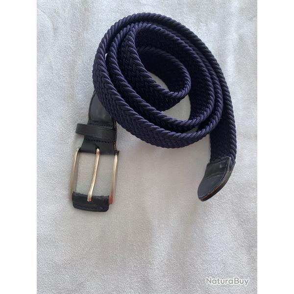 Ceinture tressé cuir marine Amboise T 113 cm 110 cm·Très bon état 9 €