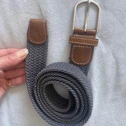 Ceinture tressée gris froid Taille 51/130 Nature et Découvertes neuve 130 cm·
