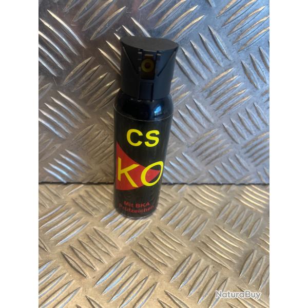 aerosol spray de defence securite cs ko bka 9r 100ml