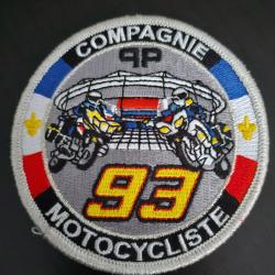 Écusson de collection compagnie motocyclistes 93 tissu