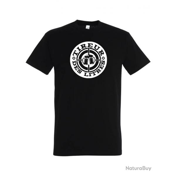 T-SHIRT Imprim Tireur des Litres Noir