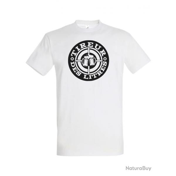 T-SHIRT Imprim Tireur des Litres Blanc