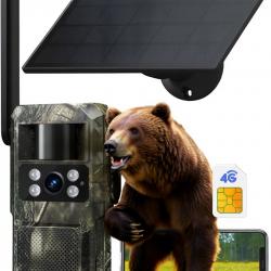 Caméra de chasse 4G solaire avec batterie rechargeable 7800mAh - Livraison rapide