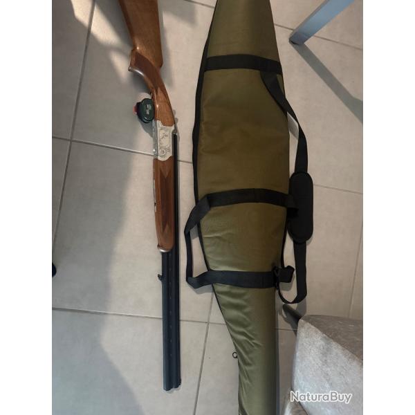 1 x Pack Chasseur ! Fusil superpos Yildiz Luxe de plaine - Cal.12/76 + mun + fourreau + nettoyage