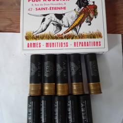 Boîte de10 cartouches anciennes cal 16 douilles cartons  ELEY  fermeture Anglaise