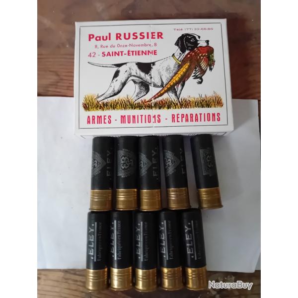 Boîte de10 cartouches anciennes cal 16 douilles cartons  ELEY  fermeture Anglaise