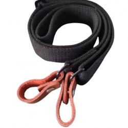 Sangle de fusil - Style ancien 2 points - Noir