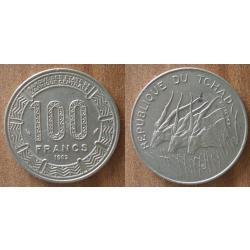 Tchad 100 Francs 1982 Animal Antilope Franc Piece Afrique