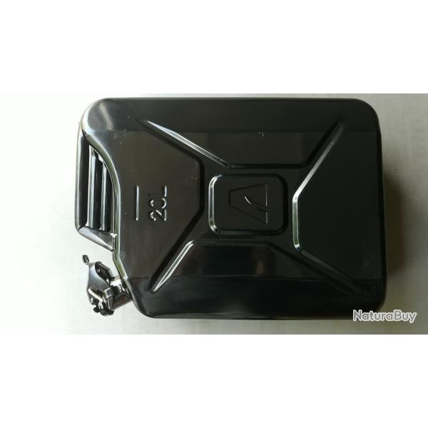 JERRICAN 20 litres - Type U.S.ARMY - Mtal noir trait anti-rouille - Remise en mains propres