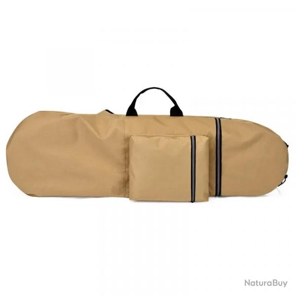 Sac à dos Imperméable Homme Oxford Renforcé 2 Bretelles Réglables Sangles Pliables 84cm Kaki