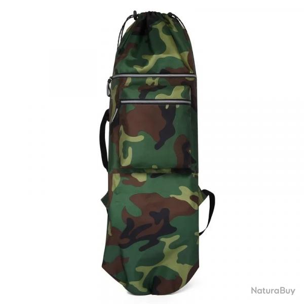 Sac à dos Imperméable Homme Oxford Renforcé 2 Bretelles Réglables Sangles Pliables 110cm Vert Camo