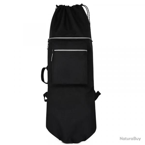 Sac à dos Imperméable Homme Oxford Renforcé 2 Bretelles Réglables Sangles Pliables 110cm Noir