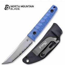 Couteau North Mountain Blade Chop Mini Blue Lame Acier SLD-MAGIC Plaquettes G10 Étui Kydex NMB2416BL