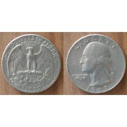 Usa 25 Cents 1967 Quarter Dollar Cent Piece Etats Unis Dollars
