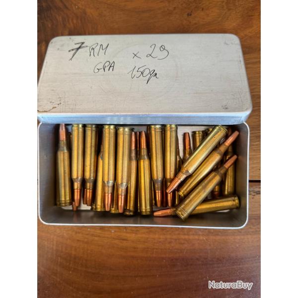 cartouches mtalliques pour tir carabine, cal. 7RM Sologne GPA