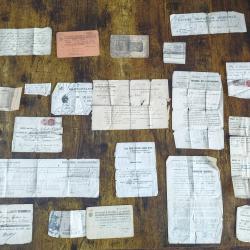Lot 20 Documents Originaux Occupation WW2 Sarthe Vichy signatures timbres et notes