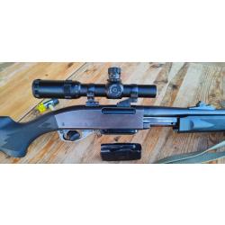 Carabine à pompe REMINGTON 7600 + lunette de battue + 2 chargeurs 1 SANS PRIX DE RÉSERVE