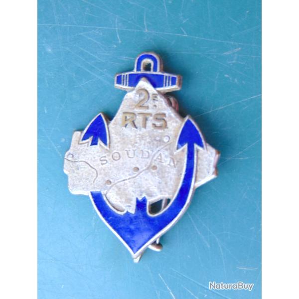 INSIGNE DU 2 me RGIMENT DE TIRAILLEUR SNGALAIS PARIS DRAGO NICE