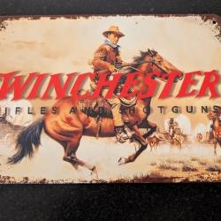 PLAQUE DECORATIVE ACIER VINTAGE WINCHESTER 200X140
