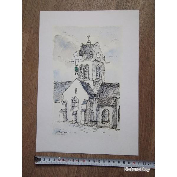 dessin 6 juin 1944 Sainte-Mre-glise parachutiste du bon ct !