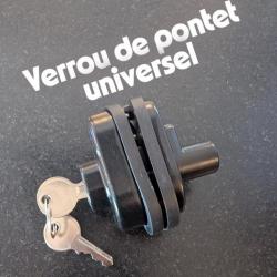 VERROU UNIVERSEL DE PONTET AVEC 2 CLES ET DES MACHOIRES NEOPRENE DE PROTECTION