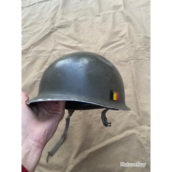 Casque belge coque US aprs guerre 1950