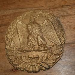 Rondache NAPOLEONIENNE en laiton avec l'aigle, refabrication années 80