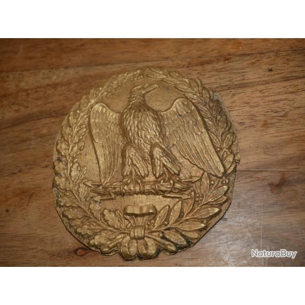 Rondache NAPOLEONIENNE en laiton avec l'aigle, refabrication annes 80