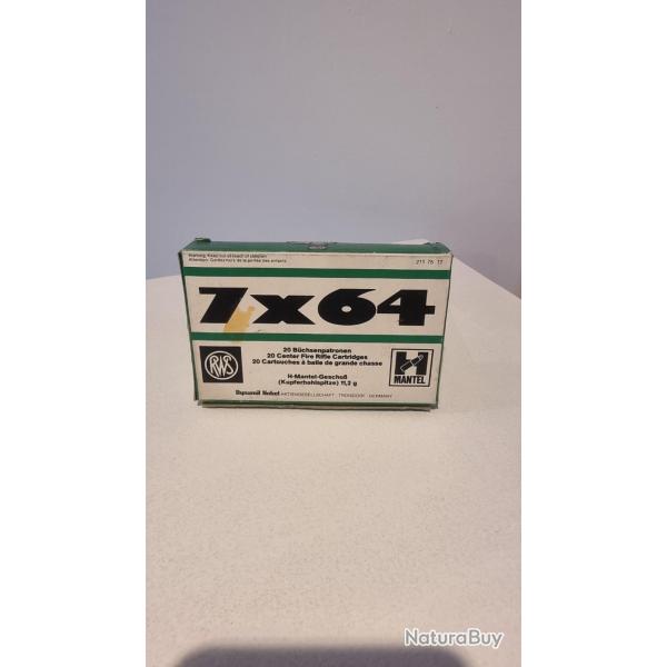 Balle rws 7x64 H mantel 11,2g