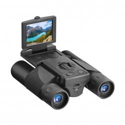 Jumelles 12x32 avec Caméra Intégrée Ecran LCD Photos Vidéos 1080p Observation  Faune et Voyage Noir