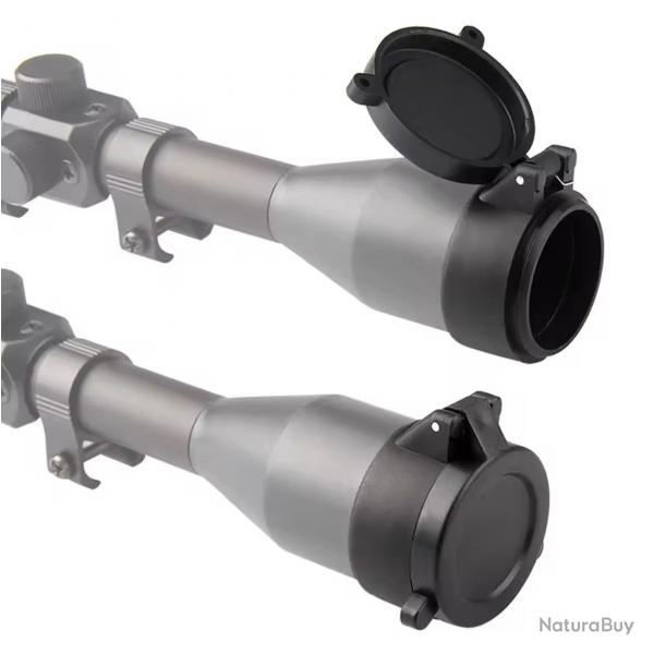 Couvercle de lentille de lunette de visée à ressort, de 25mm à  69mm - à l'unité (7)