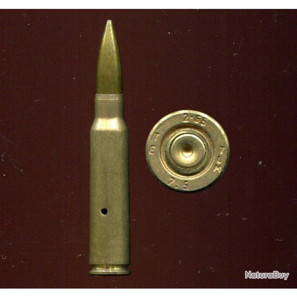 7.5 x 54 MAS FRANCE - cartouche inerte leste rglementaire - pice mtallique bruyante dans l'tui