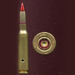 7.5 x 54 MAS traçante Mle 58A - balle nickel pointe rouge et joint noir - maquage SF 1-61 I 7,5