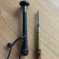 Makila de la maison CASSOU Bassussarry XIX eme avec inscription / INE BIDEKO LAGUNA