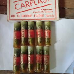 Boîte de 10 rares et belles cartouches anciennes cal 20. CARPLAST