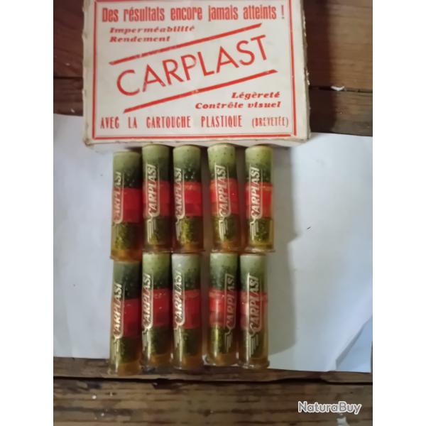Boîte de 10 rares et belles cartouches anciennes cal 20. CARPLAST